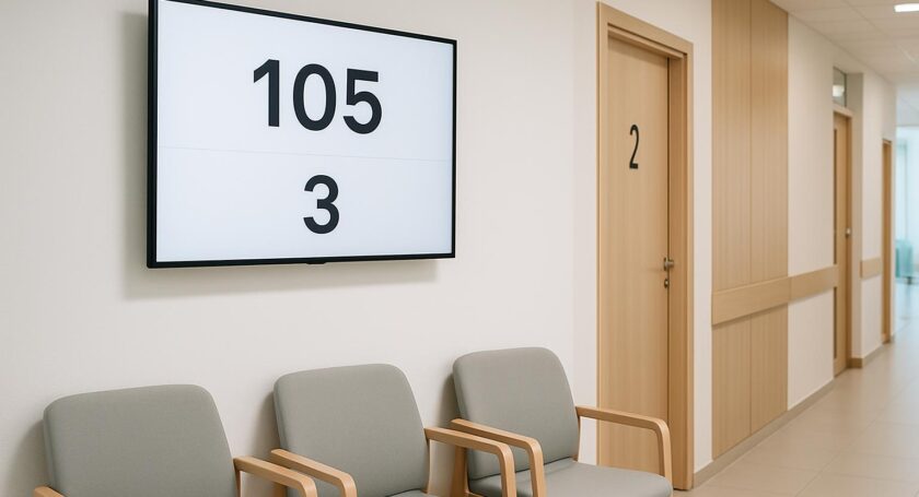 Monitor w poczekalni: co powinien wyświetlać, żeby pacjenci nie pytali w recepcji